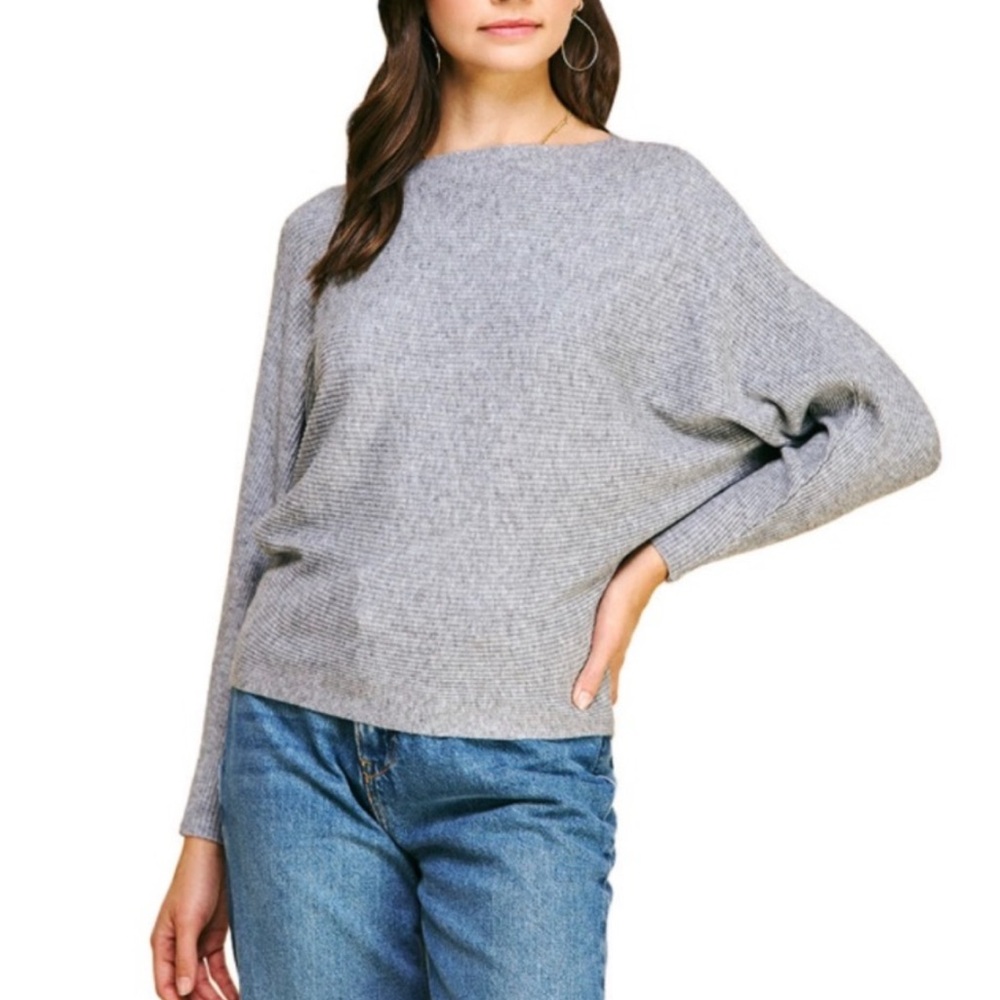 Vila Milano Grey Quarter Length Sweater